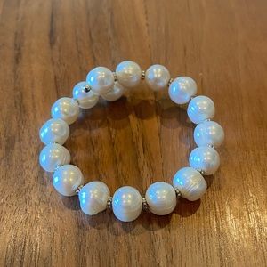 Pearl Bracelet Off The Cuff By Imperial White Colored Freshwater Cultured